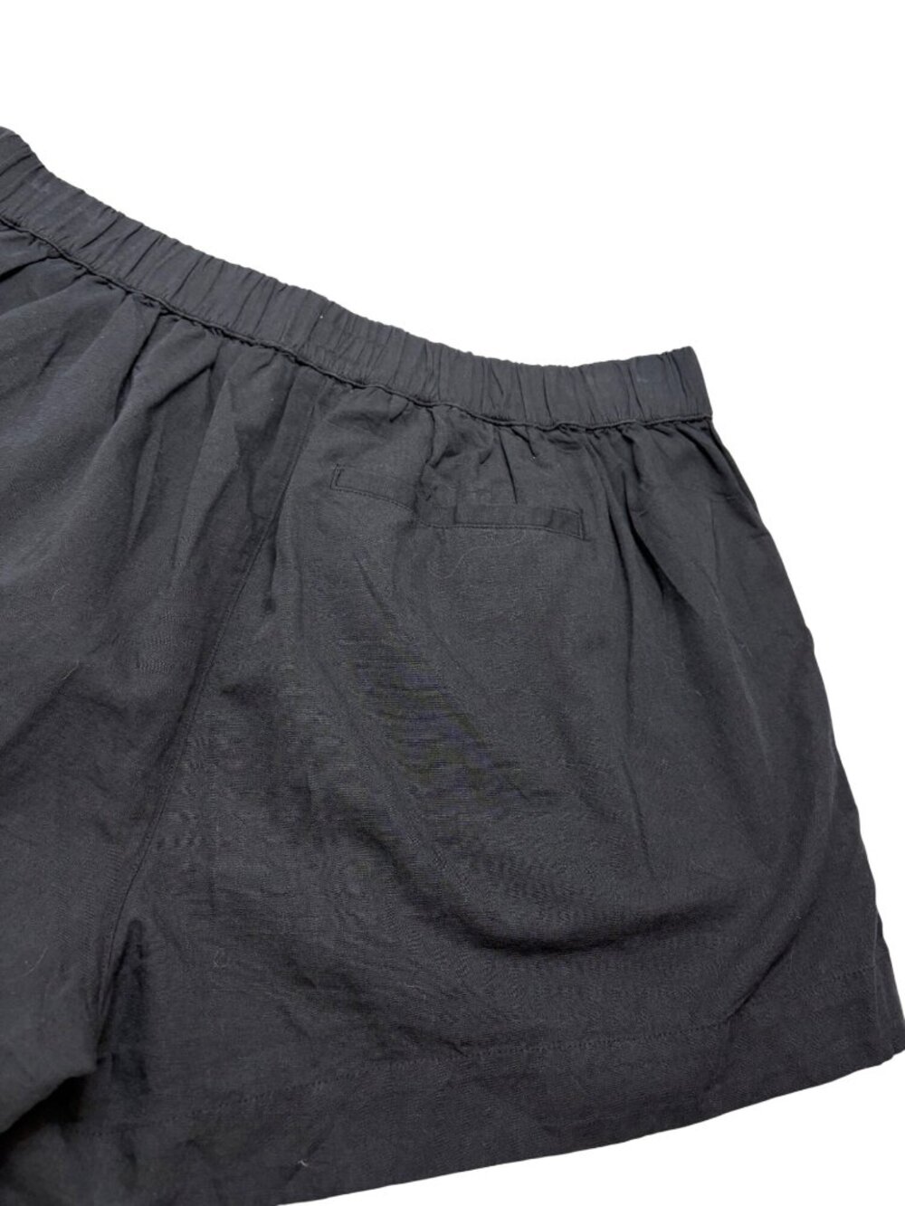 Pact Canopy Linen High-Waisted Short Made Organic Cotton Linen Black-sz XL - Picture 5 of 10